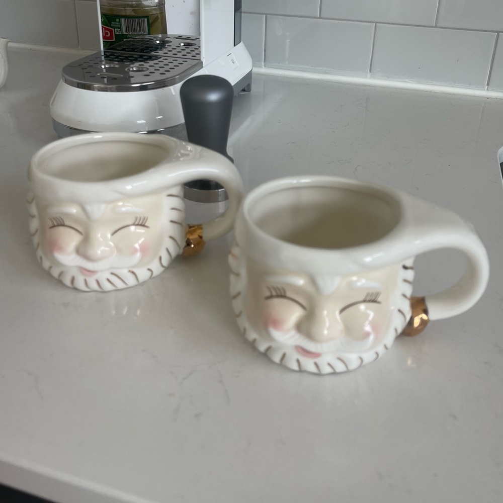 Glitterville Papa Noel Mug Set of 2